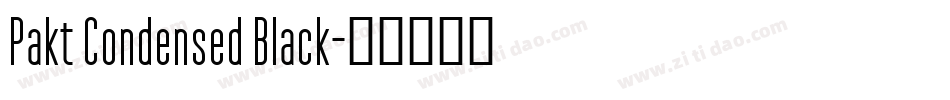 Pakt Condensed Black字体转换